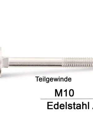 DIN 603 Schlossschrauben A2 - M10x50 - 50 Stück Jetzt Kaufen