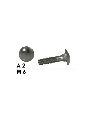 DIN 603 Schlossschrauben A2 - M6x140 - 100 Stück Geprüft