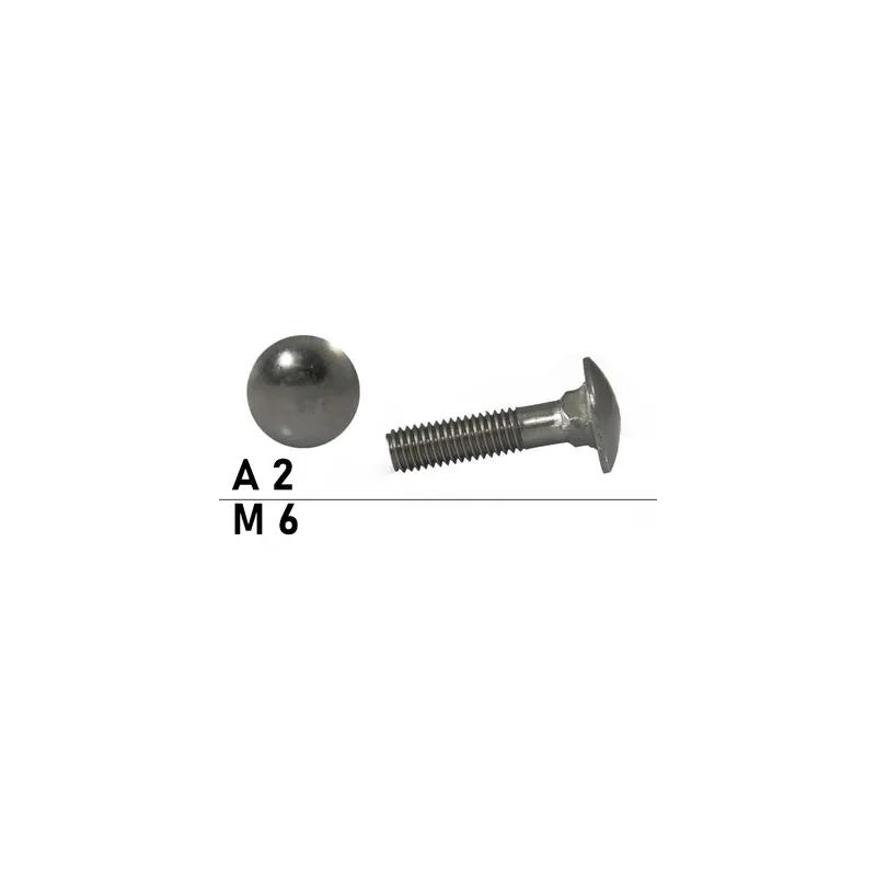 DIN 603 Schlossschrauben A2 - M6x140 - 100 Stück Geprüft
