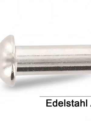 Aktuell Halbrundnieten DIN 660 - 6x14 - Edelstahl A4 - 100 Stück