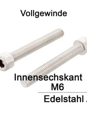 Zylinderschrauben ISO 4762 (=DIN 912) - M6x8 - Innensechskant - Vollgewinde - A2 - 500 Stück Mega-Angebot