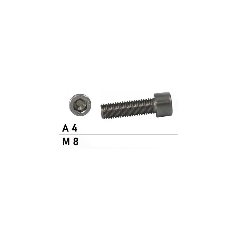 Zylinderschrauben ISO 4762 (=DIN 912) - M8x220 - Innensechskant - Teilgewinde - A4-70 - 25 Stück Finale Aktion