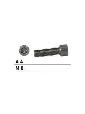 Zylinderschrauben ISO 4762 (=DIN 912) - M8x90 - Innensechskant - Teilgewinde - A4-70 - 50 Stück Finale Aktion