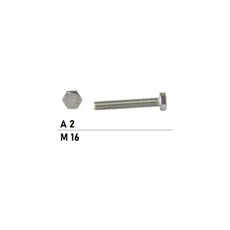 Begrenztes Angebot DIN-933 - Sechskantschraube A2 - Vollgewinde - M16x50 - 25 Stück