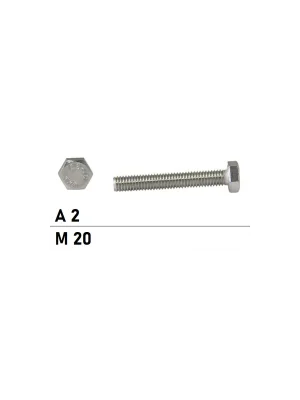 Billig DIN-933 - Sechskantschraube A2 - Vollgewinde - M20x140 - 25 Stück