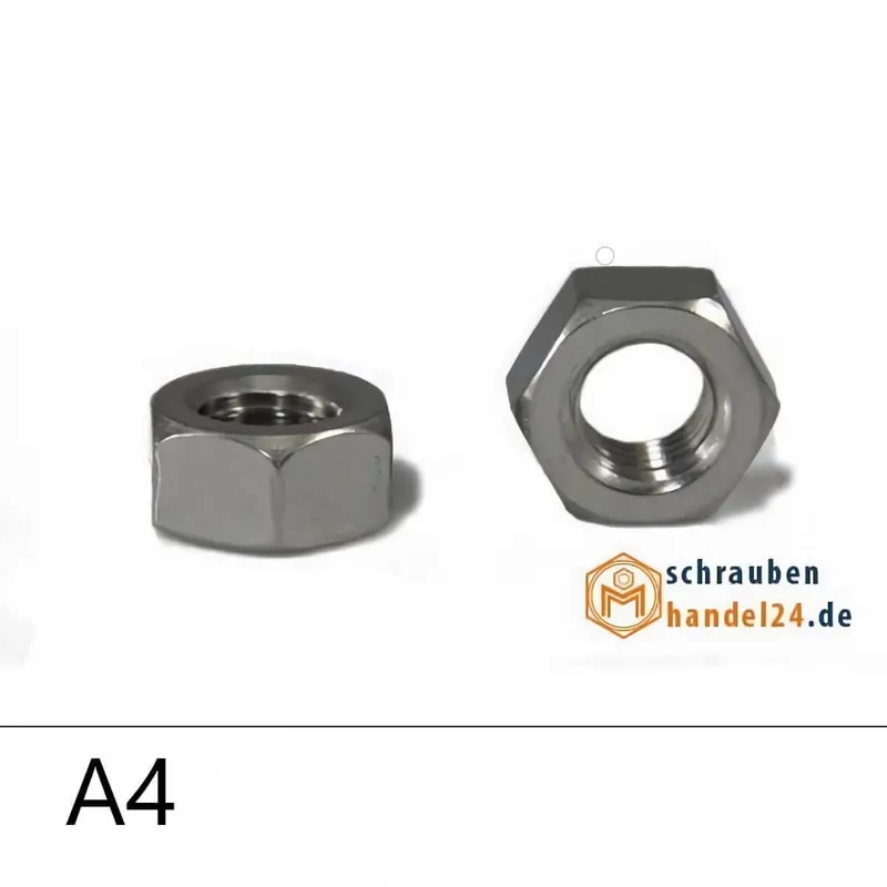 Aktuell DIN 934 Sechskantmutter A4 - M2,5 - 1000 Stück