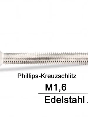 Ausverkauf DIN 965 Senkkopfschraube A2 - M1,6x14 - 1000 Stück