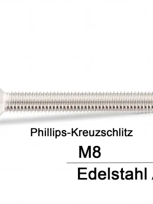 Begrenztes Angebot DIN 965 Senkkopfschraube A2 - M8x45 - 200 Stück
