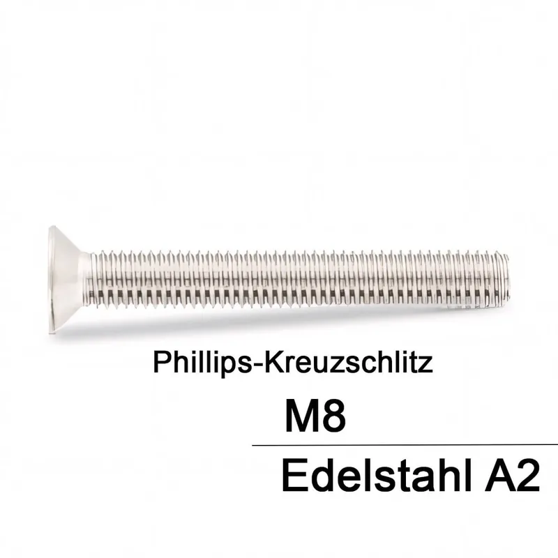 DIN 965 Senkkopfschraube A2 - M8x50 - 200 Stück Bestpreis