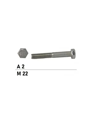 Abverkauf ISO 4014 6KT-Schrauben Edelstahl A2 M22x150 10St.