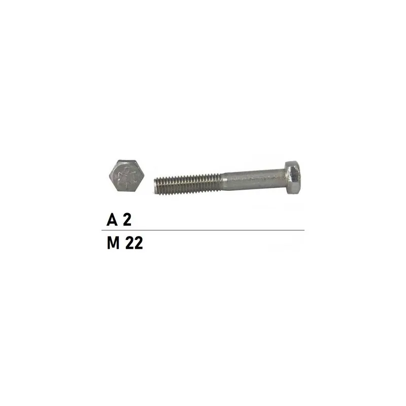 Abverkauf ISO 4014 6KT-Schrauben Edelstahl A2 M22x150 10St.