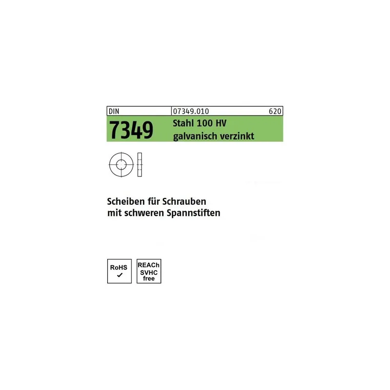 Neue Ware DIN 7349 Scheiben Stahl verzinkt 3,2mm 1000St.