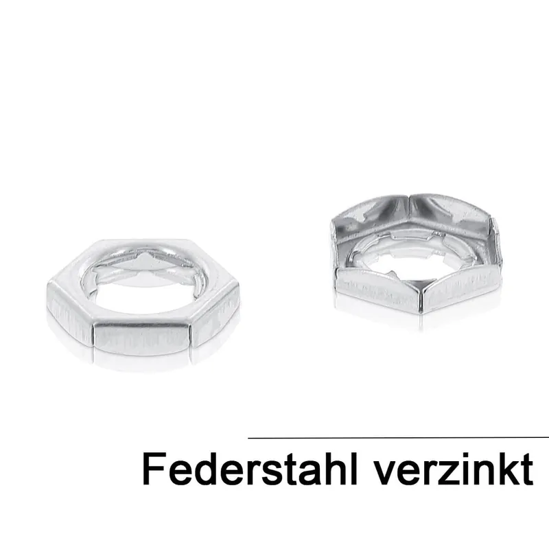 Abverkauf DIN 7967 Sicherungsmuttern Federstahl verzinkt M16 100St.