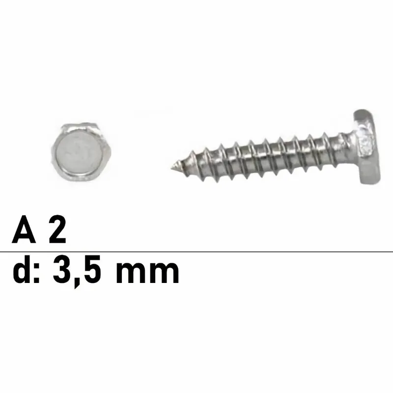 Aktuell Blechschraube DIN 7976 - ISO 1479 - 3,5x22 mm - Sechskant - Form C - A2 - 1000 Stück