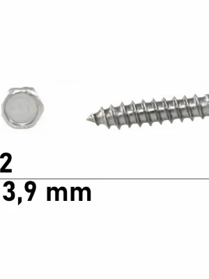 Angebot Blechschraube DIN 7976 - ISO 1479 - 3,9x9,5 mm - Sechskant - A2 - 1000 Stück