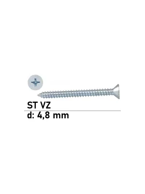 Abverkauf DIN 7982 Senkblechschrauben Form C Stahl verzinkt 4,8x22 100St.