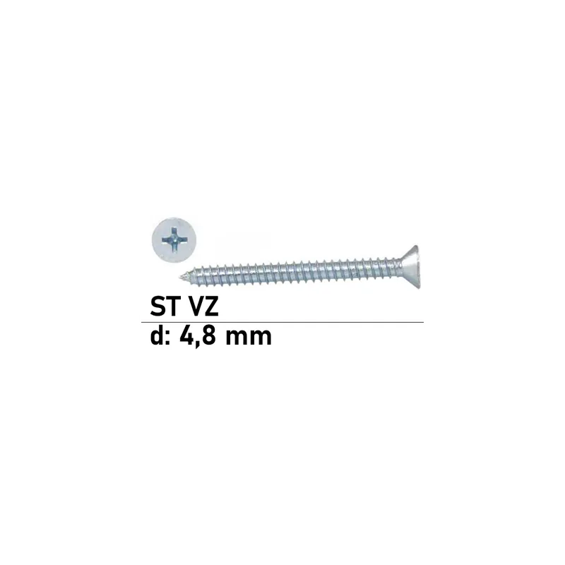Abverkauf DIN 7982 Senkblechschrauben Form C Stahl verzinkt 4,8x22 100St.