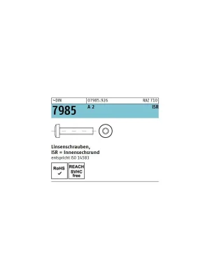 Abverkauf DIN 7985 Linsenkopfschraube A2 - TX - M3x12 - 1000 Stück