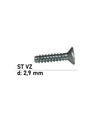 Abverkauf Blechschraube ISO 14586 – 2,9×19 mm – Senkkopf – TX - F - verzinkt – 1000 Stück