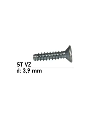 Abverkauf Blechschraube ISO 14586 – 3,9×50 mm – Senkkopf – TX - F - verzinkt – 500 Stück