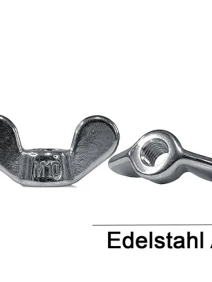 Flügelmuttern DIN 315 - M20 - deutsche Form (rund) - A2 - 10 Stück Neu Im Sortiment