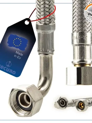 Sale tecuro Trinkwasser Zulaufschlauch IG mit Bogen 90° x IG - KTW-A- DVGW
