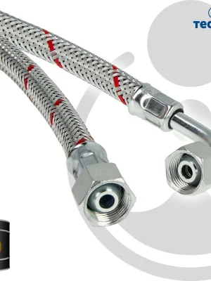 Saisonangebot tecuro Universal - Ölschlauch beidseiting Überwurfmutter - konisch dichtend, einseitig Rohrbogen 90°