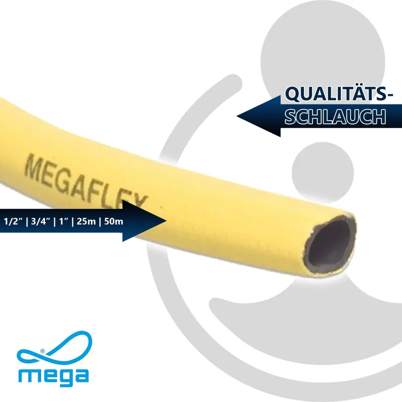 Nur Für Kurze Zeit Megaflex PVC-Wasserschlauch Gartenschlauch verdreh-sicher und knickfest