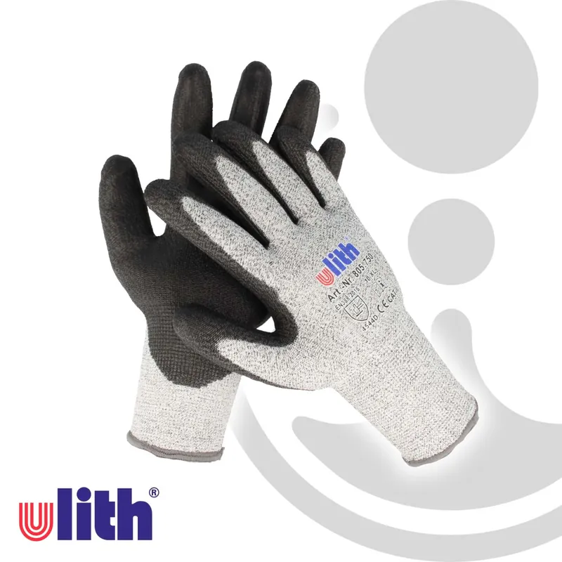 Jetzt Kaufen ULITH Schnittschutzhandschuhe - Schwarze PU-Beschichtung