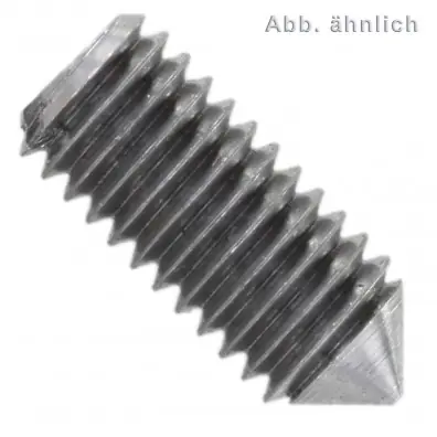 Sonderangebot 200 Gewindestifte mit Schlitz und Spitze DIN 553 M4x8 mm