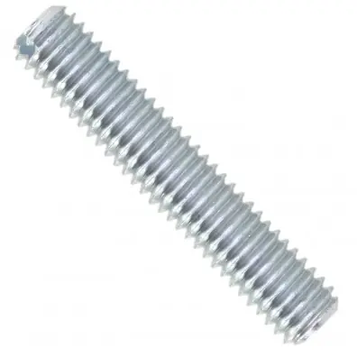 Markenprodukt 100 Gewindestifte mit Schlitz und Kegelkuppe DIN 551 verzinkt M12x45 mm