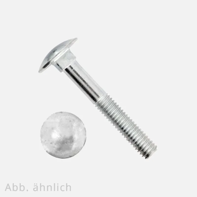 200 Schlossschrauben DIN 603 - M10x25mm - galvanisch verzinkt - 8.8 Günstig
