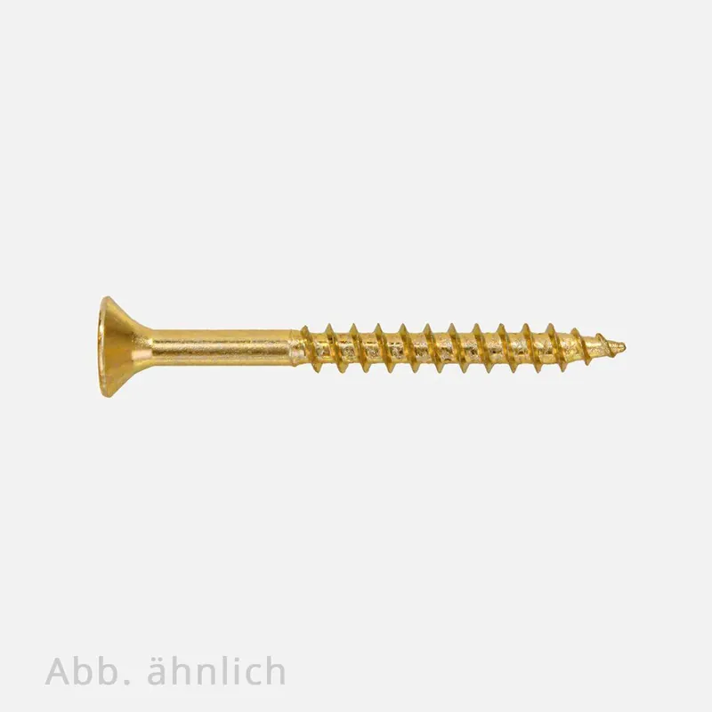 Sale 200 Senkkopf Spanplattenschrauben gelb verzinkt PZ Teilgewinde 4x80