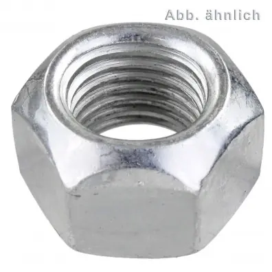10 Sechskantmuttern M27 - SW41 - hoch, mit Klemmteil - verzinkt 10.0 - DIN 980 Wochenendangebot