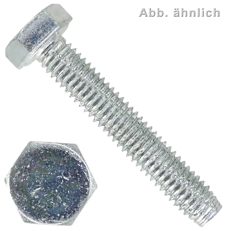 50 Sechskant-Schneidschrauben M8x45mm - DIN 7513 Form A - SW 13 - verzinkt Direkt Vom Hersteller