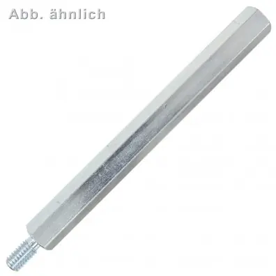 100 Abstandsbolzen mit Sechskant verzinkt M4x45 / 8 Top-Angebot