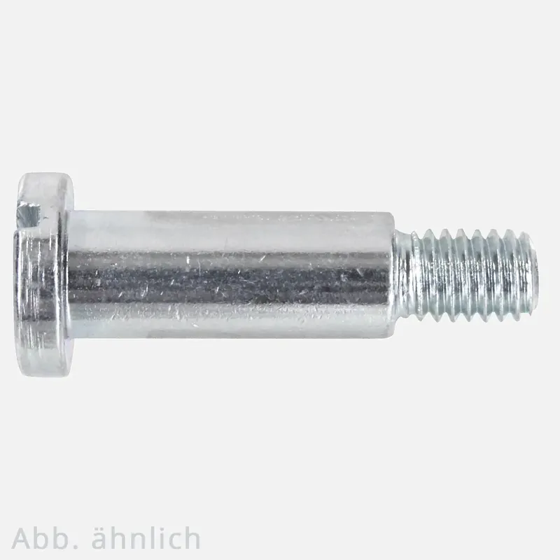 100 Flachkopfschrauben M5x6 mm - DIN 923 - Schlitz + Ansatz - 4.6 verzinkt Kracherpreis