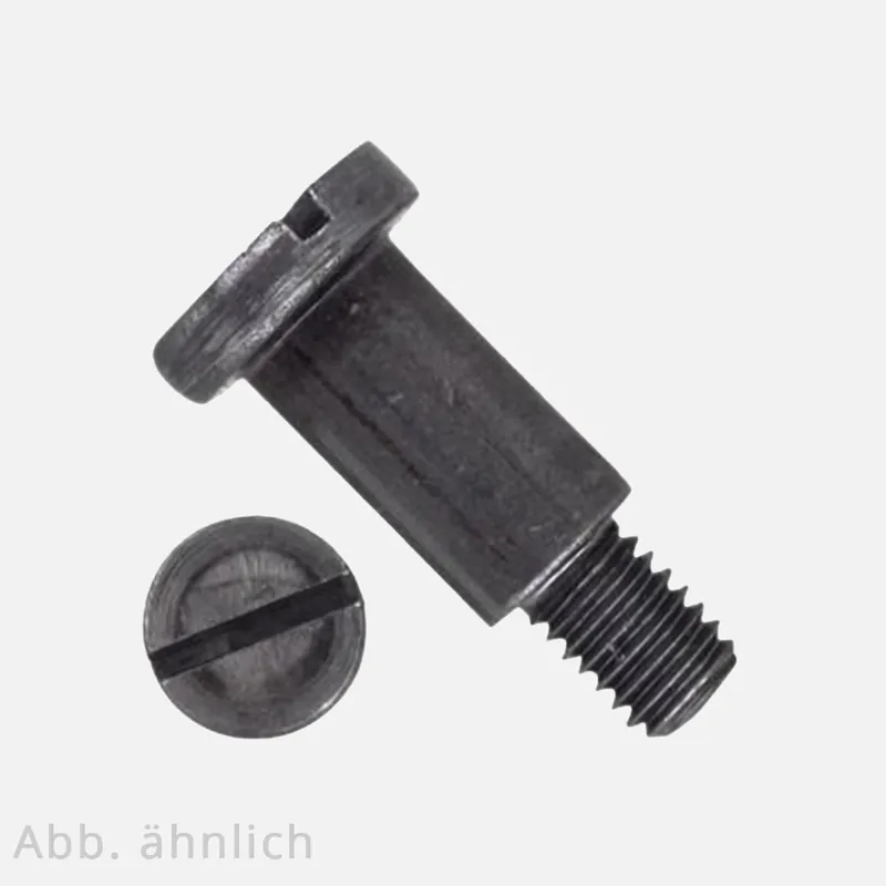 Sofort Bestellen 50 Flachkopfschrauben M8x25 mm - DIN 923 - Schlitz + Ansatz - 4.6/5.8 blank