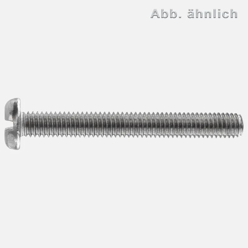 Jetzt Kaufen 100 Flachkopfschrauben M6x25 mm - DIN 85 - mit Schlitz - Edelstahl A2