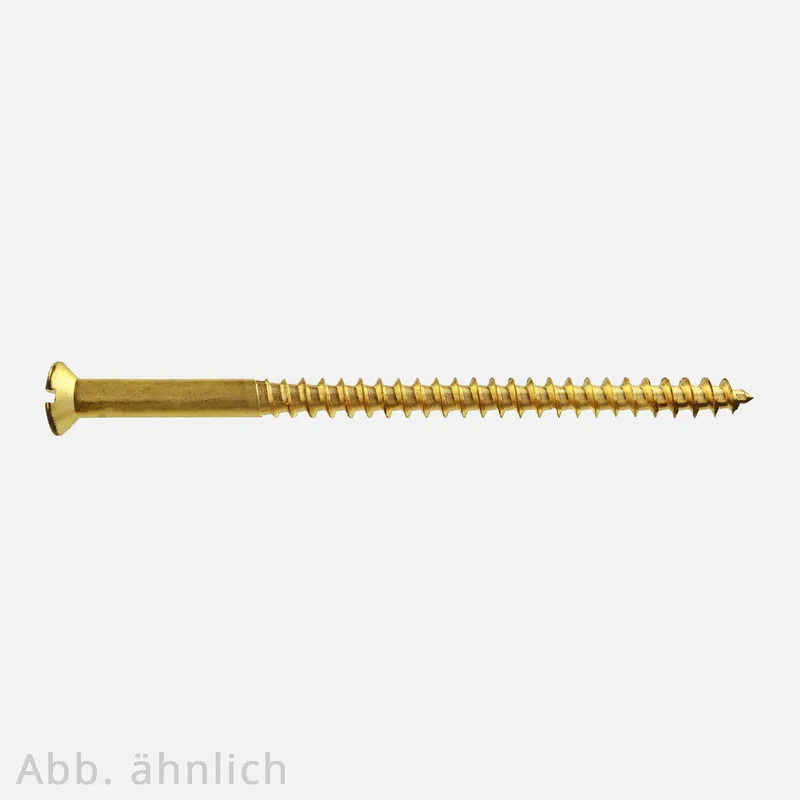 200 Holzschrauben DIN 95 Messing LiSeKo Schlitz 4,5x20 mm Top-Seller