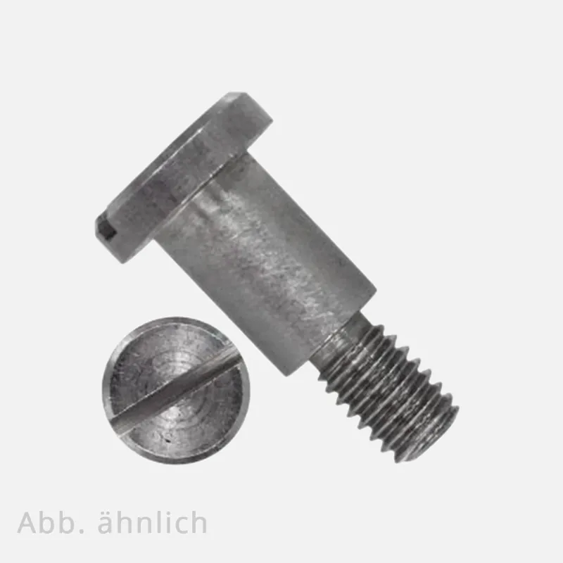 100 Flachkopfschrauben M6x6 mm - DIN 923 - Schlitz + Ansatz - Edelstahl A1 Knallerangebot