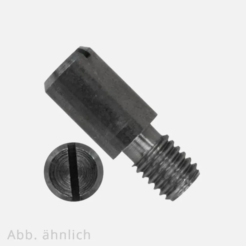 100 Zapfenschrauben M3x4 mm - DIN 927 - mit Schlitz - 14H blank Preisknaller