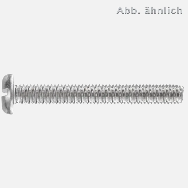 Echt 1000 Flachkopfschrauben M2x6 mm - DIN 85 - mit Schlitz - Edelstahl A4