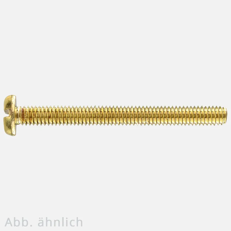 Finale Aktion 200 Flachkopfschrauben M5x8 mm - DIN 85 - mit Schlitz - Messing