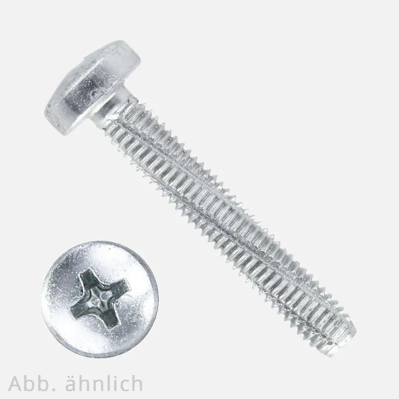 Rabatt 2000 Linsen-Schneidschrauben M4x16mm - DIN 7516 Form A - PH - verzinkt