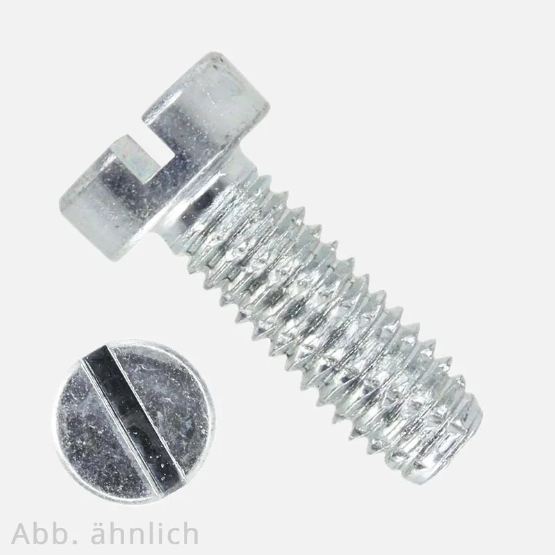 1000 Zylinder-Schneidschrauben M5x20mm - DIN 7513 Form B - Schlitz - verzinkt Sale