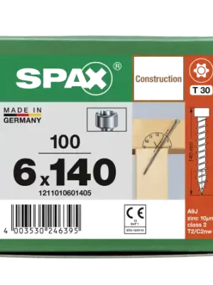 SPAX WIROX Zylinderkopfschraube T-STARplus VG TX30 6 x 140 100 Stk Abverkauf