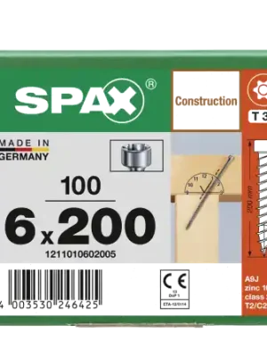 SPAX WIROX Zylinderkopfschraube T-STARplus VG TX30 6 x 200 100 Stk Must-Have