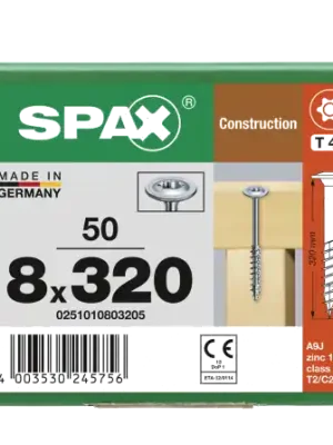 Knallerangebot SPAX WIROX Tellerkopf T-STARplus TG TX40 8,0x320 50 Stk