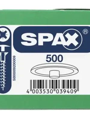 Kracherpreis SPAX Kunststoff-Abdeckkappen für SPAX mit Kopflochbohrung, weiß, 500 Stück